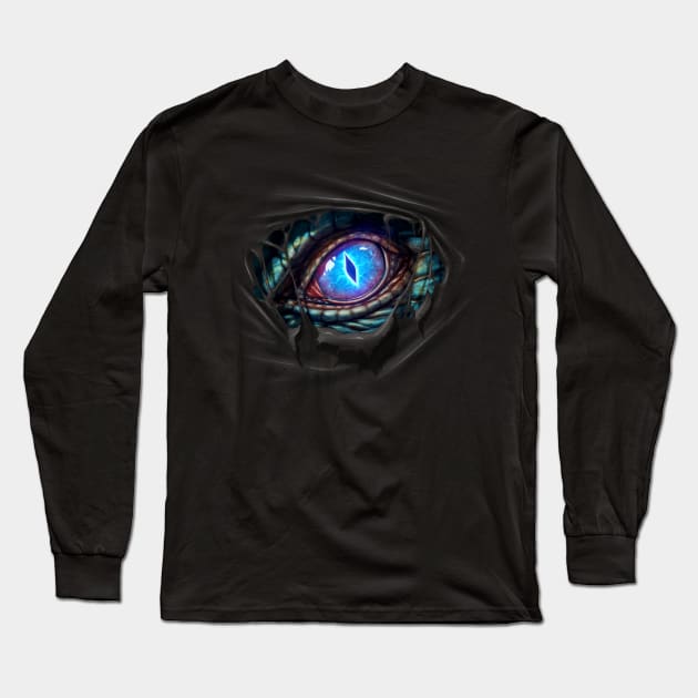 Dragon's Eye blue Long Sleeve T-Shirt by chriskar